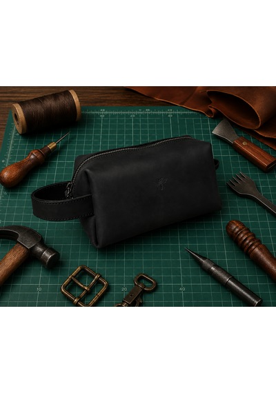 Vintage Leather Craft Hakiki Deri Erkek Çantası 1091 Sıyah