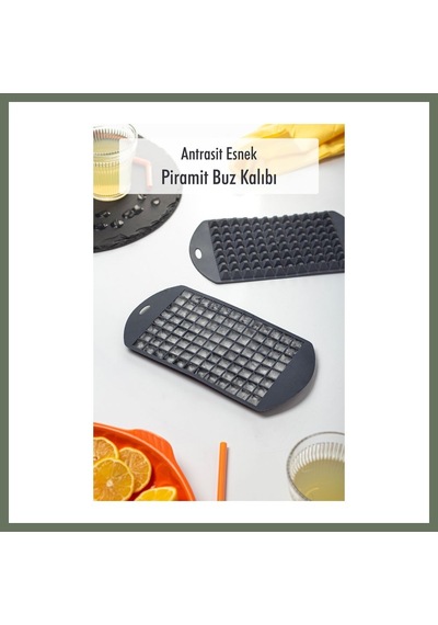 Bezos Antrasit Piramit Buz Kalıbı 13 24 2 Cm Bezos1