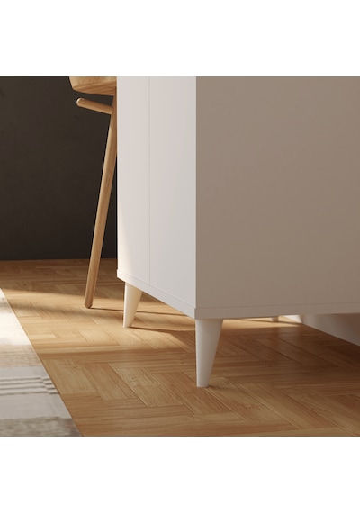 Suntalam 2 Kapaklı 5 Raflı Mega Çok Amaçlı Mutfak Dolabı Banyo Do