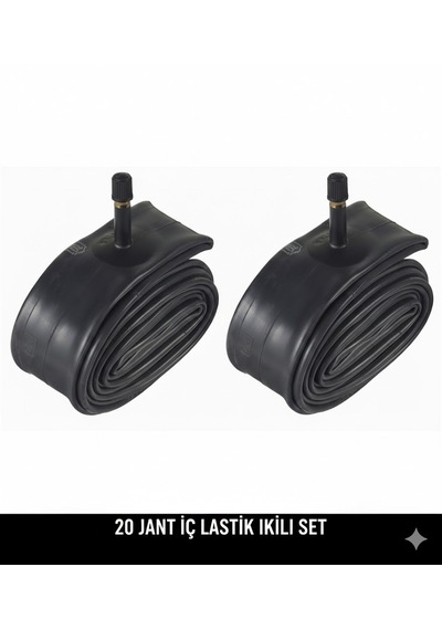 Güçlü Bisikletmotosiklet 20 Jant İç Lastik 2'li Set - 20x1.75 / 2.125 Uyumlu - Oto Kalın Sibop 2 Adet Bisiklet İç Lastiği