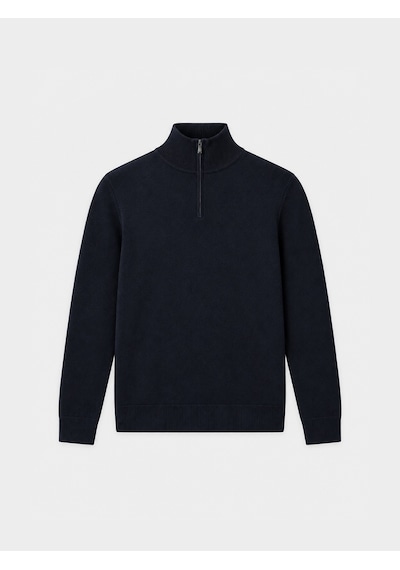 Xint Lacivert Pamuk Dokulu Regular Fit Kazak 801866