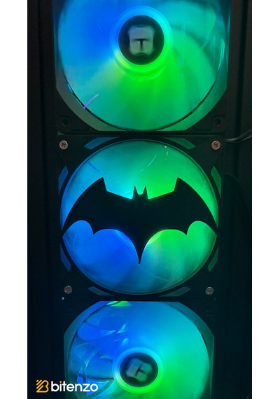 Yarasa Silüetli 120x120 Mm Pc Fan Kapağı - Masaüstü Bilgisayar Fan Kapağı Siyah