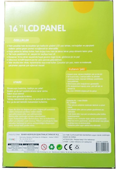Çocuklar İçin 6" Lcd Çizim Tableti - Eğitici Grafik Yazı Tahtası Ve Not Defteri