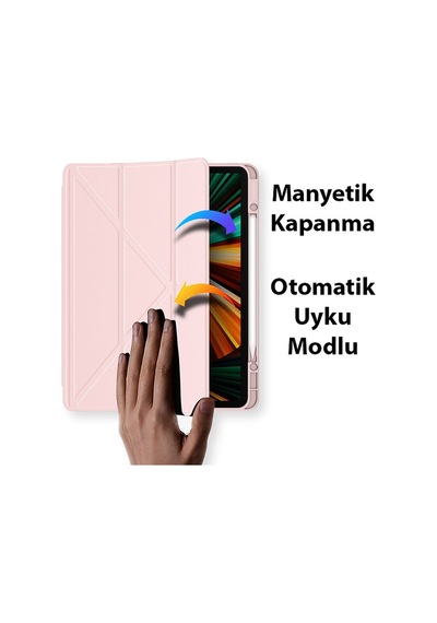 Dux Ducis Apple Uyumlu iPad  Pro 12.9 2022-2021-2020-2018uyku Modlu Kapaklı Kı