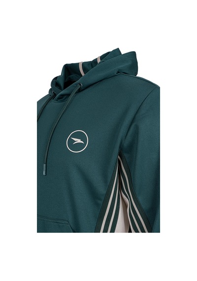 Maraton Boxy Erkek Kapüşonlu Yeşil Sweatshirt Yeşil