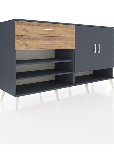Hyperion Konsol 4 Raflı 2 Çekmeceli 2 Kapaklı 176x44x99 Antrasit- Antrasit-antrasit/çam Hyperion Konsol 4 Raflı 2 Çekmeceli 2 Kapaklı 176x44x99 Antrasit- Antrasit-antrasit/çam