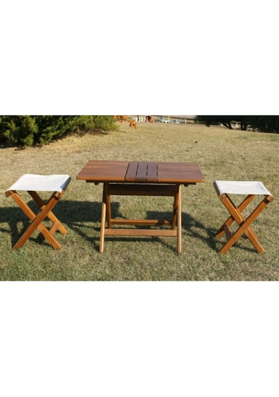Marmaris Çay Set: 50X80 Sehpa + 2 Tabure -Katlanır Takım Marmaris Çay Set: 50X80 Sehpa + 2 Tabure -Katlanır Takım