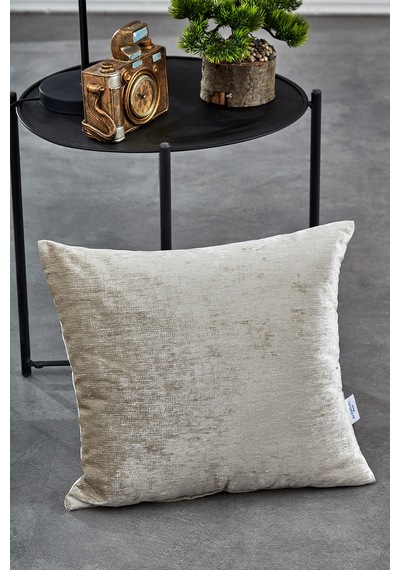 Komfort Home Düz Krem İç Dolgulu Kırlent 45x45cm / 4 Adet Karışık/Çok Renkli