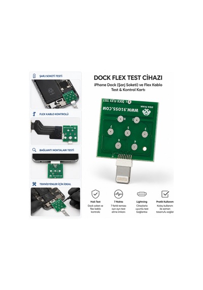 İphone Şarj Soketi Ve Lightning Dock Flex Test Kartı 0