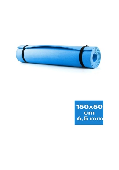 Mobee 6,5mm Taşıma Askılı Kamp Matı Mavi 150x50cm Mavi