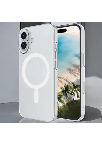 Apple Uyumlu iPhone 17 Kılıf Magsafe Özellikli Şeffaf Sert Darbe Korumalı Kamera Çıkıntılı Kapak