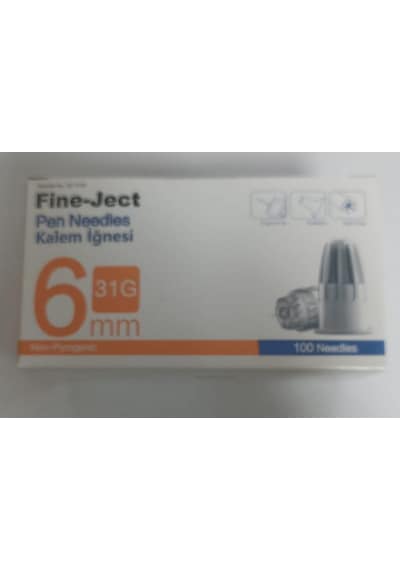 Fine Ject Kalem İğnesi 6mm 31g 100 Needles