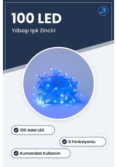 Dekoratif Led Işık Zinciri Kumandalı Fonksiyonlu Yılbaşı Ağacı Sü