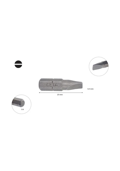 Ceta Form 6x25 Mm Düz Bits Cb/613