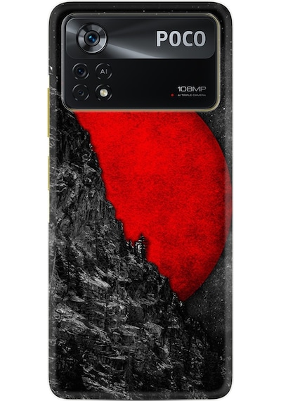 Xiaomi Poco X4 Pro 5G Kılıf Silikon Desen Kırmızı Gezegen 1713