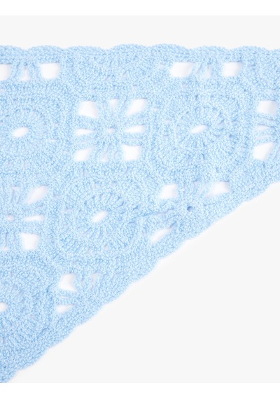 Koton Desenli Üçgen Bandana Mavi 6sak50056aa