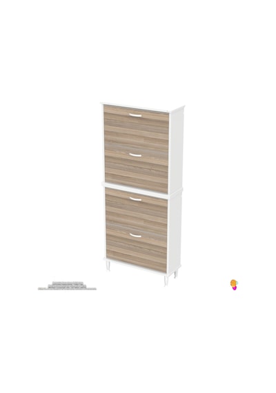 Modilayn Umay' 2 Li Kapı Önü 72 X 168 X25, 5 Cm Lik 4 Düşer Kapak 8 Göz Bölmeli Ayakkabılık Beyaz Cordoba Modilayn Umay' 2 Li Kapı Önü 72 X 168 X25, 5 Cm Lik 4 Düşer Kapak 8 Göz Bölmeli Ayakkabılık Beyaz Cordoba