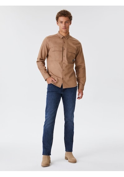 LOFT Regular Fit Erkek Gömlek U.kol Lf2028625 Q1.v1 Camel