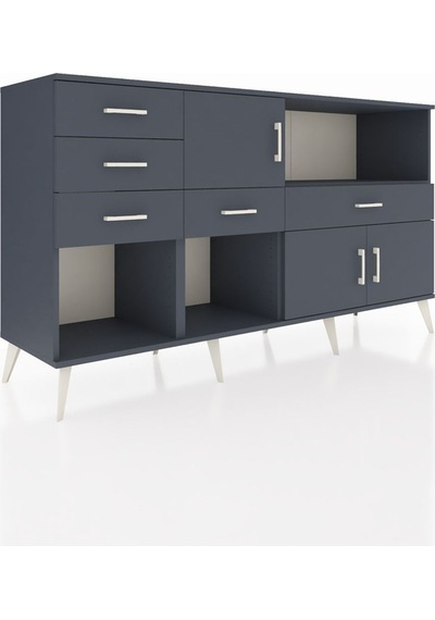 Hyperion Konsol 2 Raflı 5 Çekmeceli 3 Kapaklı 176x44x99 Antrasit- Antrasit-antrasit Hyperion Konsol 2 Raflı 5 Çekmeceli 3 Kapaklı 176x44x99 Antrasit- Antrasit-antrasit