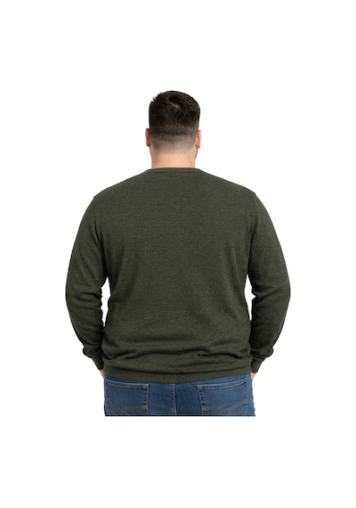 Battalmoda Erkek Büyük Beden Haki V Yaka Triko Kazak 3xl-4xl-5xl-6xl