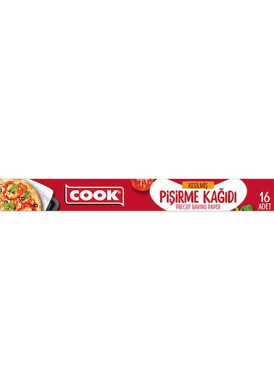 3 Adet Cook Yağlı Pişirme Kağıdı Kesilmiş 16'lı