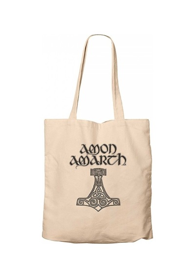Amon Amarth Mjolnir Krem Kanvas Bez Çanta Krem