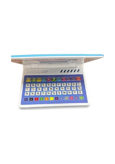 100 Fonksiyonlu Türkçe İngilizce Öğretici Eğlenceli Çocuk Laptopu Mouse Dahil Oyuncak Bilgisayar