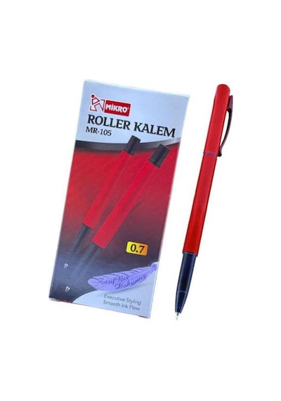 Mikro Mr-105 Roller Kalem Kirmizi 0.7mm - 12 Adet