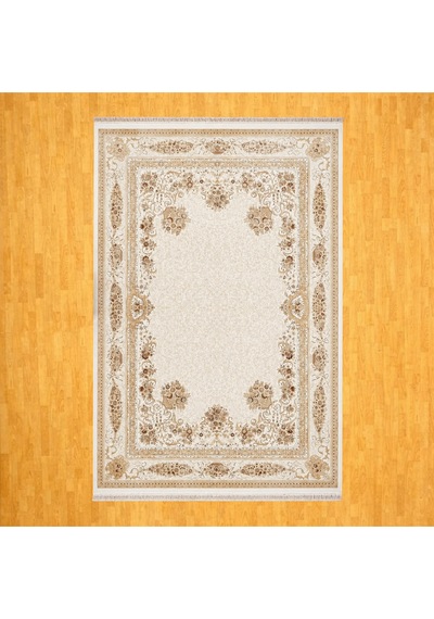 Floral Desenli 200 X 300 İpek Halı Bej