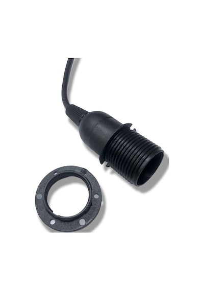 Tek-iş Kablolu Duy E14 Sarkıt E 14 Siyah A3102 02 E 14 Duy