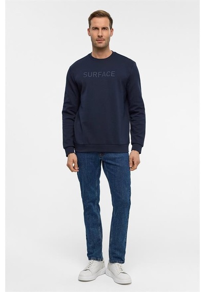 Süvari Lacivert Regular Düz Bisiklet Yaka Sweatshirt Sw2013700023-m09 Lacivert