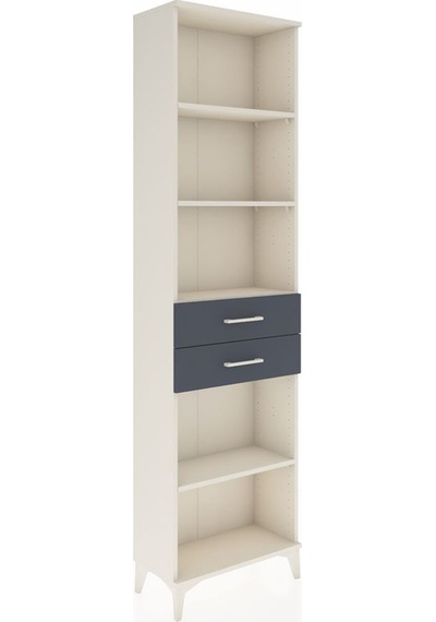 Arges Dolap 4 Raflı 2 Çekmeceli 60x30x221 Aytaşı-antrasit Aytaşı