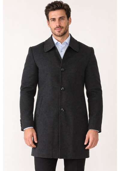 Plt9364 Dewberry Erkek Palto-antrasit