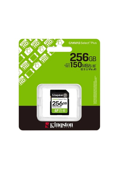 Kingston Sds3-256gb 256gb Sdxc Canvas Select Plus Gen3 150mb-s C10 Uhs-ı U1 V10 Hafıza Kartı Kdo