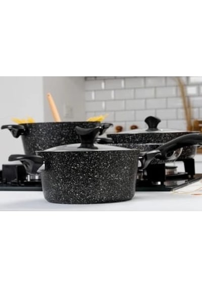 Taç 3455 Master Cook 7 Parça Granit Tencere Seti