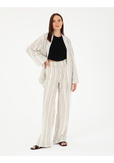 Pierre Cardin Kadın Ekru Pantolon Kanvas-chino 50284528-vr019 Ekru