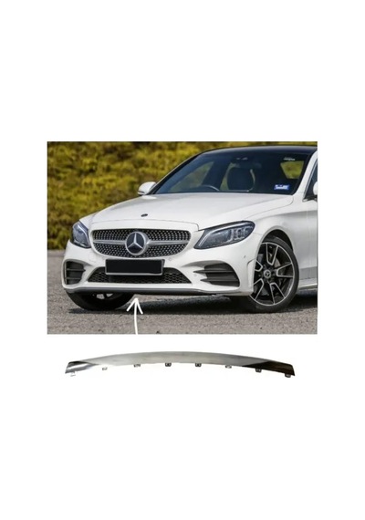 Mercedes - Ön Tampon Nikelajı Orta Krom W205 2019-