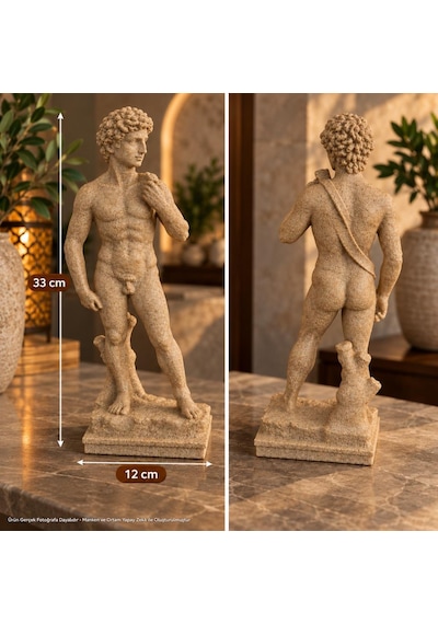 Biblo Erkek Heykeli 33 Cm Dekoratif Heykel Modern Obje