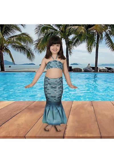 Kuaki Mermaids Turquoise 6+ Yaş Deniz Kızı 2 Li Takım Bikini Kostüm Seti - 2 Li Takım Çok Renkli Kuaki Mermaids Turquoise 6+ Yaş Deniz Kızı 2 Li Takım Bikini Kostüm Seti - 2 Li Takım Çok Renkli