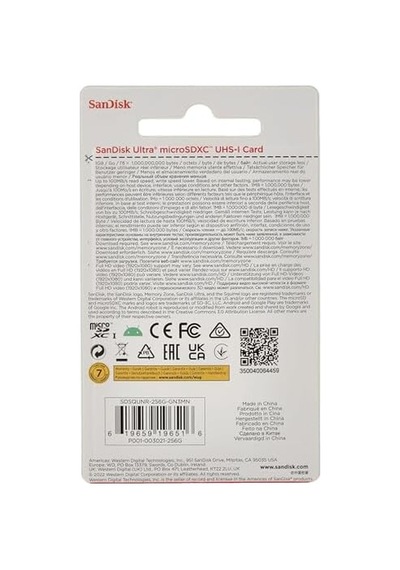 256gb Ultra Lite Microsdxc 100 Mb, Beyaz/gri