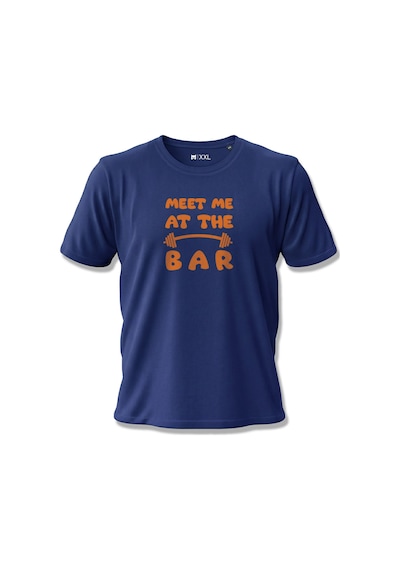 North Whiskers Meet Me At The Bar Halter Baskılı Spor Lacivert Unisex %100 Pamuk T-shirt Lacivert - 875705786 Lacivert - 875705786 Lacivert