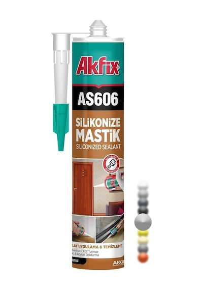 As606 Silikonize Akrilik Mastik 500gr Gri