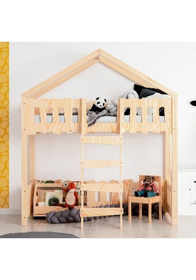 Markaawm Markaawm Montessori Ranza Çocuk Karyola Çatılı Oyun Evi Elephant Akçaağaç