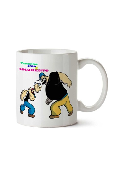 O Marinheiro Popeye İki Tarafı Baskılı Kupa Bardak Çok Renkli