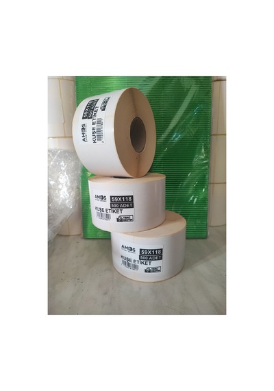 Kuşe Etiket 59x118 500 Lü Sarım 5 Rulo Diğer