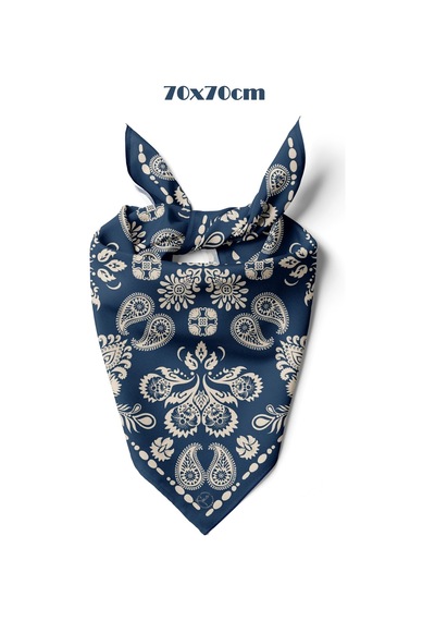 Antik Zarafet Desen 70 70cm Bandana/fular Çok Renkli