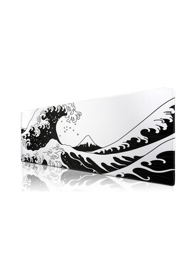 Klasse Pro - 10 Farklı Model Dikişli Kenar 90x40 Cm Oyuncu Gaming Mouse Pad Oki Nami Ura, 90x40 Cm
