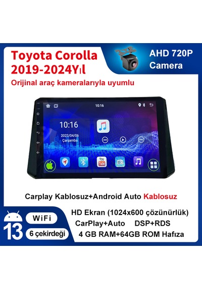 Toyota Corolla 2019-2024 Yıl Multimedya 4-64 Gb Navigasyon