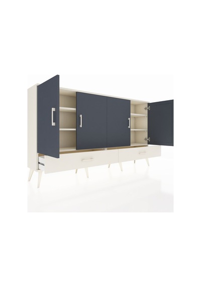 Arges Konsol 6 Raflı 2 Çekmeceli 4 Kapaklı 176x30x99 Aytaşı-antrasit/aytaşı Antrasıt/aytası - Aytası Arges Konsol 6 Raflı 2 Çekmeceli 4 Kapaklı 176x30x99 Aytaşı-antrasit/aytaşı Antrasıt/aytası - Aytası