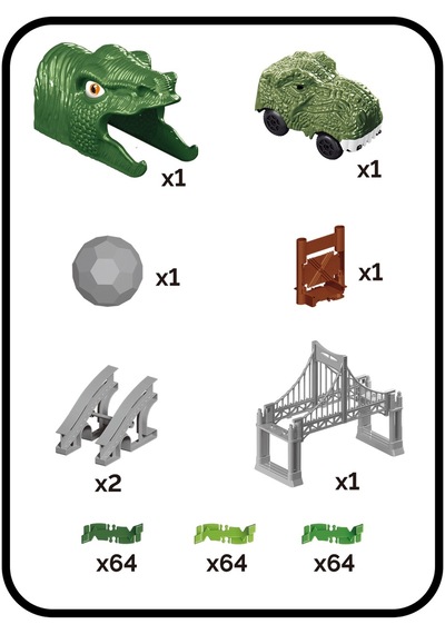 Dinosaur Tracks 192 Parça Dinozor Temalı Hareketli Raylar Dinozor Araçlı Köprülü Dinosaur Tracks 192 Parça Dinozor Temalı Hareketli Raylar Dinozor Araçlı Köprülü